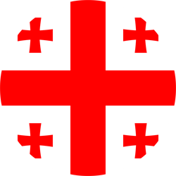 Drapeau de la Géorgie - Rond