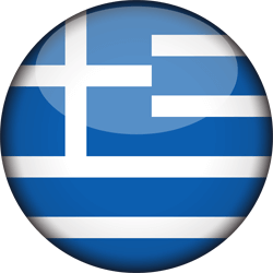 Drapeau de la Grèce - 3D Rond