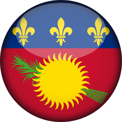 Drapeau de la Guadeloupe - 3D Rond