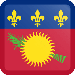 Drapeau de la Guadeloupe - Bouton Carré