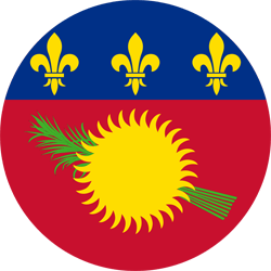 Flag of Guadeloupe - Round