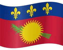 Flagge von Guadeloupe - Winken