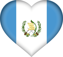 Flagge von Guatemala - Herz 3D