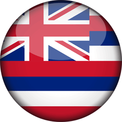 Drapeau d'Hawaii - 3D Rond