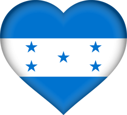 Drapeau du Honduras - Coeur 3D