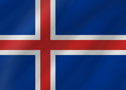 Drapeau de l'Islande - Vague