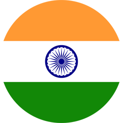 Drapeau de l'Inde - Rond