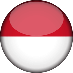 Flag of Indonesia - 3D Round