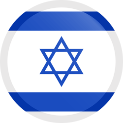 Vlag van Israël - Knop Rond