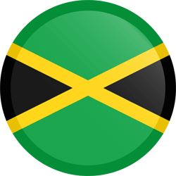 Vlag van Jamaica - Knop Rond