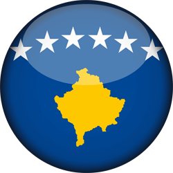 Drapeau du Kosovo - 3D Rond