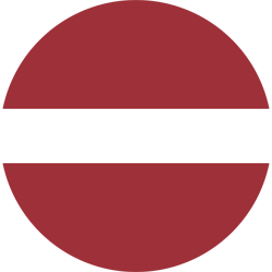 Drapeau de la Lettonie - Rond