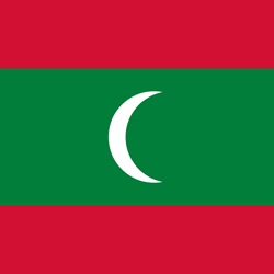 Drapeau des Maldives - Carré