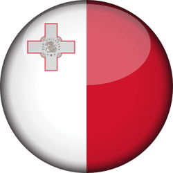 Flagge von Malta - 3D Runde