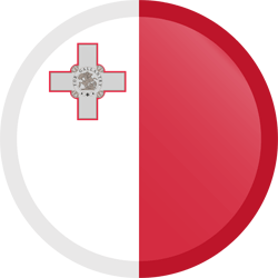 Drapeau de Malte - Bouton Rond