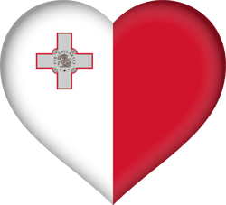 Flag of Malta - Heart 3D