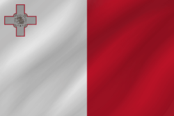 Flagge von Malta - Welle