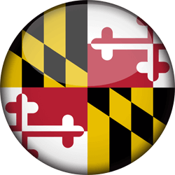 Drapeau du Maryland - 3D Rond