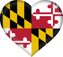 Drapeau du Maryland - Coeur 3D