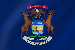 Drapeau du Michigan - Vague