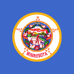 Flagge von Minnesota - Quadrat