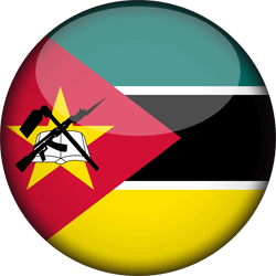 Drapeau du Mozambique - 3D Rond