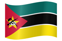 Flag of Mozambique - Waving