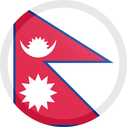 Vlag van Nepal - Knop Rond