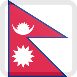 Vlag van Nepal - Knop Vierkant