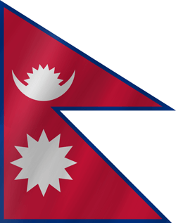 Drapeau du Nepal - Vague