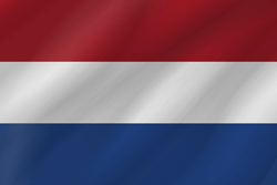 Flagge der Niederlande - Flagge von Holland - Welle