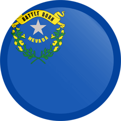 Flag of Nevada - Button Round