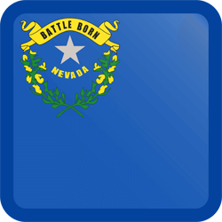 Flag of Nevada - Button Square