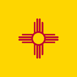 Flagge von New Mexico - Quadrat