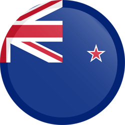 Flagge von Neuseeland - Flagge von Aotearoa - Knopf Runde