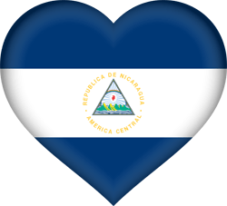 Vlag van Nicaragua - Hart 3D