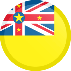 Vlag van Niue - Knop Rond