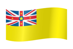 Flagge von Niue - Winken