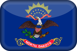 Vlag van North Dakota - 3D