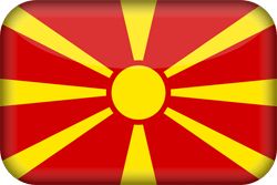 Vlag van Noord Macedonië - 3D