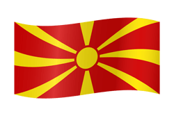 Vlag van Noord Macedonië - Golvend