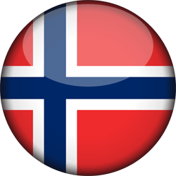 Flagge Norwegens - 3D Runde