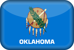 Flagge von Oklahoma - 3D