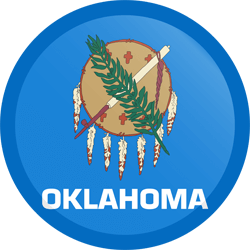 Vlag van Oklahoma - Knop Rond