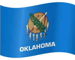 Flagge von Oklahoma - Winken