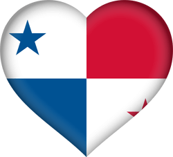 Flag of Panama - Heart 3D