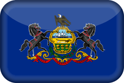 Flagge von Pennsylvania - 3D