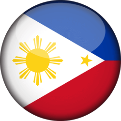 Drapeau des Philippines - 3D Rond