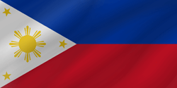 Flagge der Philippinen - Welle