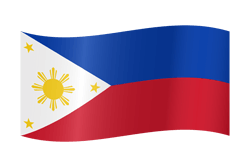 Flagge der Philippinen - Winken